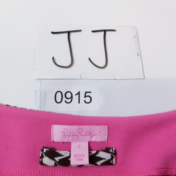 Lilly Pulitzer Geometric Abstract Print Knit Shift Dress 3/4 Sleeves - Picture 14 of 14